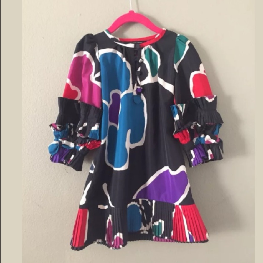 Little Marc Jacobs Black Formal Floral Dress sz 4